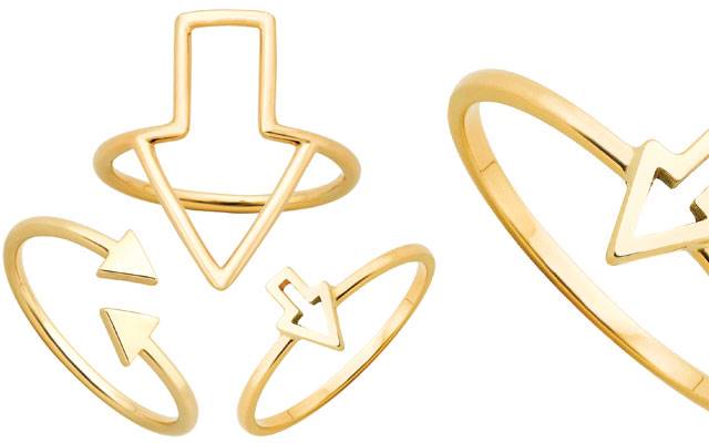 Karen Walker's arrow rings collection