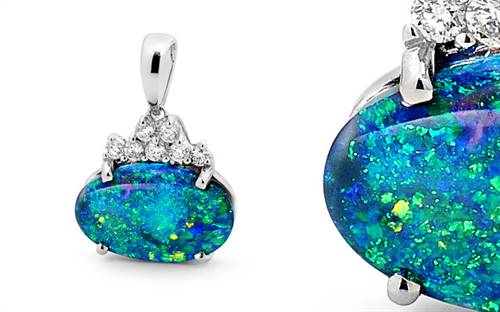 Opals Australia's black opal pendant