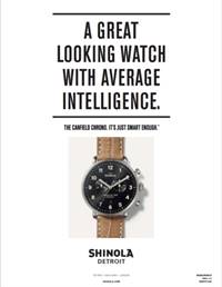 An advertisement from Shinola