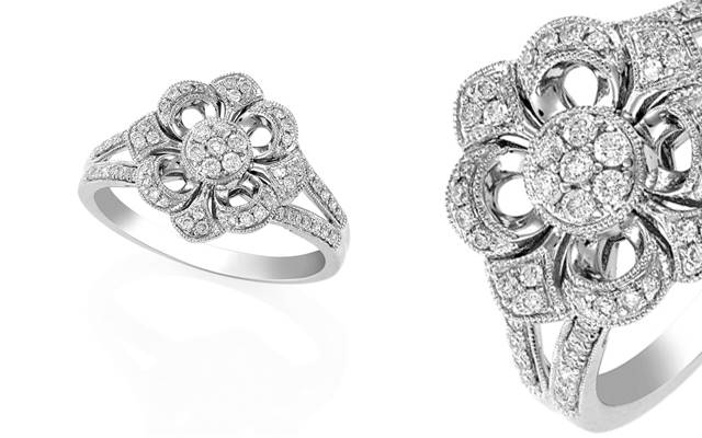 Protea Diamonds' art deco ring