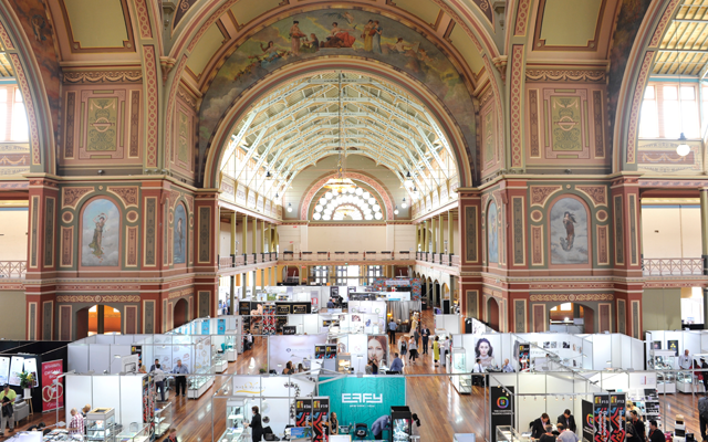 An overview of the trading floor of the Melbourne Jewellery Fair 2016