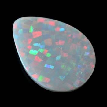 6.8-carat dark opal with harlequin pattern