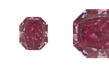 Lost River Diamonds’ Argyle red radiant-cut diamond