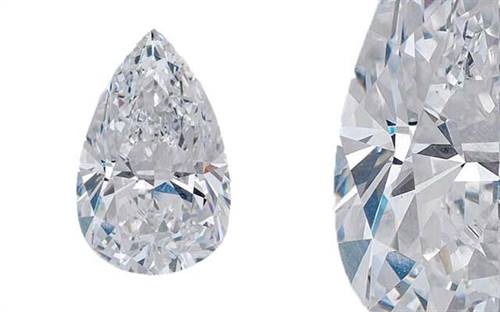 Royal Gem Australia’s white pear-cut diamond