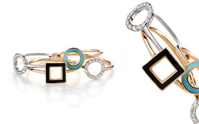 Rings from Karen Walker’s Superfine collection