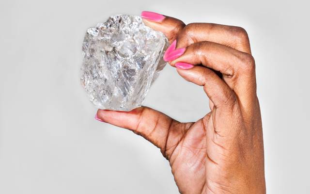 The Lesedi La Rona rough diamond is 1,109 carats, roughly the size of a tennis ball