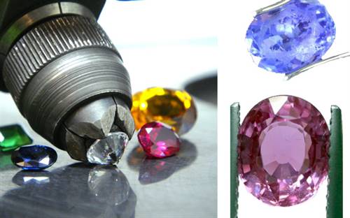 A sample of gemstones cut by New Century Brilliant Enterprises