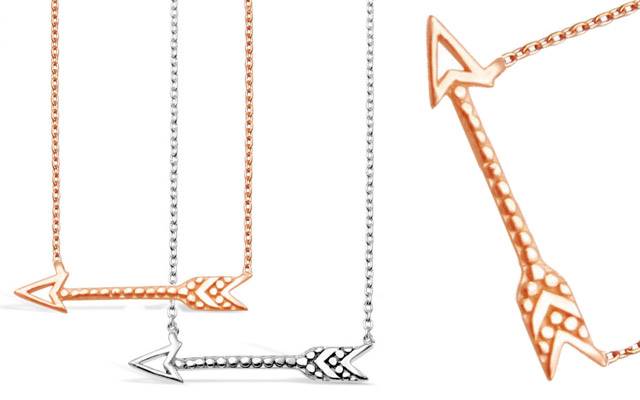 Stones & Silver's arrow necklets