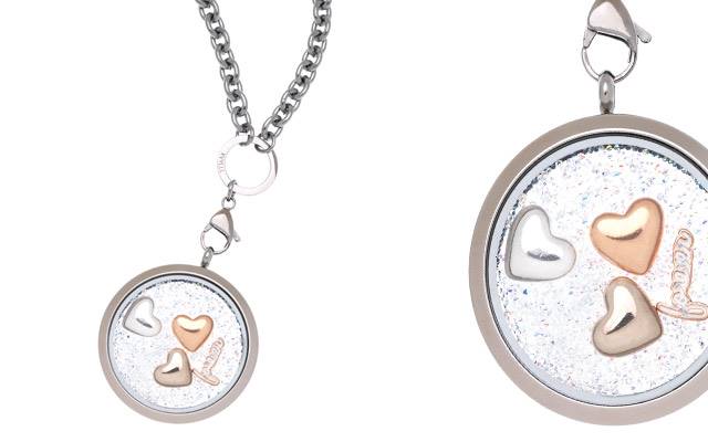 A Love Lockets necklace customised with charms