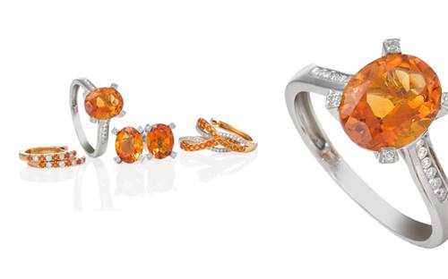 A selection from Protea Diamonds' maderia citrine jewellery