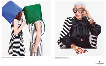 A Kate Spade campaign featuring Iris Apfel