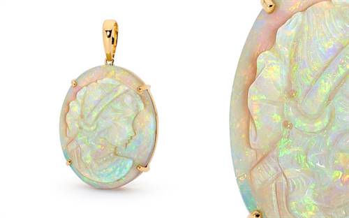 Opals Australia's light opal pendant