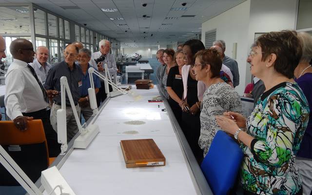 Nationwide Jewellers members at a DTC sorting facility in Botswana