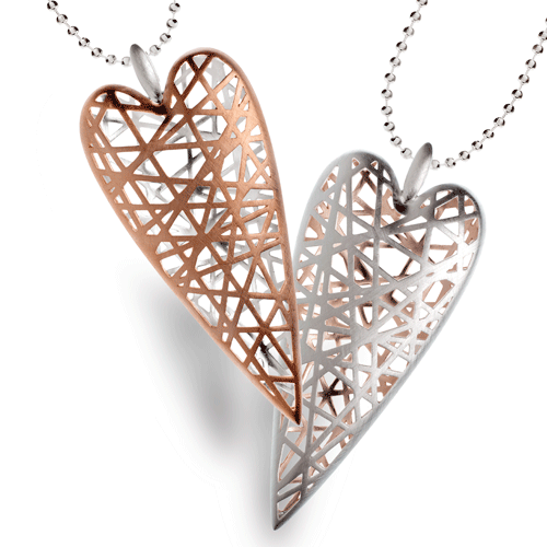 Bastian's silver and rose gold-plated necklaces