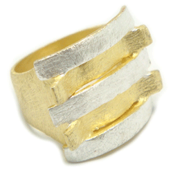 A sterling silver and gold plated piece of Ajit Imports and Exports' new Aura Collective line