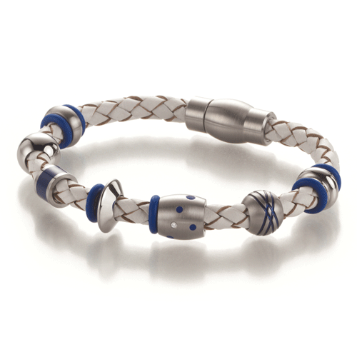 TeNo YuKoN white leather bracelet