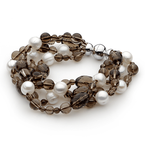 Jae Black's smoky quartz and pearl bracelet